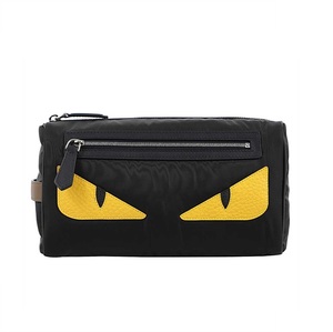 fendi芬迪 男士黑色尼龙恶魔眼化妆包 正品代购 7va494ad1df1bqc