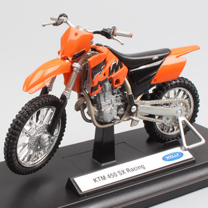 welly 1:18威利ktm 450 sx越野赛车合金仿真摩托机车模型摆件玩具