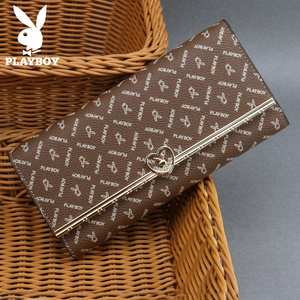 playboy/花花公子花花公子钱包女新款质感手拿包三折长款女士钱包