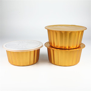 圆形1235/1500ml加厚一次性保温外卖打包锡纸餐盒可封口铝箔汤盒