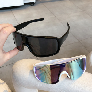 复古磨砂黑水银超大框户外骑行登山滑雪防风护目墨镜显瘦太阳眼镜