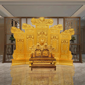 明清古典客厅雕刻龙椅交椅龙腾九州实木演出皇帝宝座