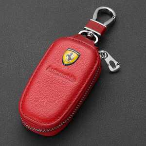 汽车钥匙包专用于法拉利f430 488 458 f12berlinetta真皮钥匙套扣