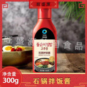 韩国进口清净园石锅拌饭酱韩式风味炒年糕拌饭甜辣酱300g一瓶包邮