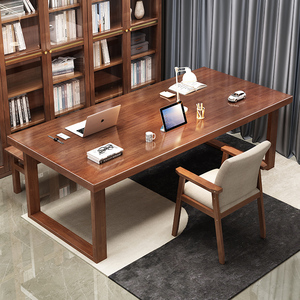 实木大长书桌家用办公长条桌莫比恩工作台双人学习桌去客厅化桌子