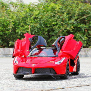 大号敞篷法拉利拉法跑车合金汽车模型仿真金属男孩礼物儿童玩具车