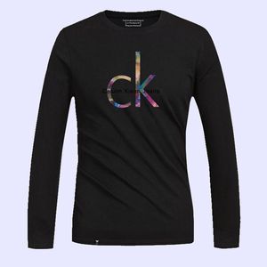 2020新品长款ckt恤字母200斤胖子体恤男装秋冬打底衫商务修身上衣