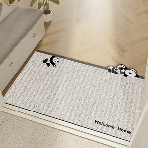 熊猫入户门防滑丝圈地垫简约门口玄关地毯进门家用耐磨门垫脚垫