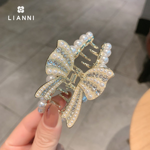 80五优家家雅鞍专卖店天猫光泽发卡大蝴蝶结发夹后脑勺头饰网红发卡