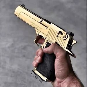 沙漠之鹰软弹枪海绵吸盘电动连发男孩吃鸡玩具小手抢仿真金属模型