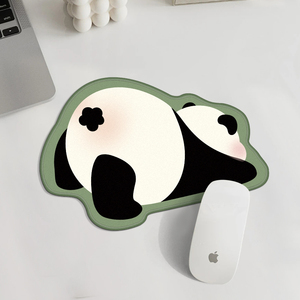 卡通熊猫鼠标垫子女生办公室桌面垫笔记本电脑软垫可爱小号防滑垫