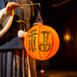 古风纸灯笼春节新年带灯手提杆纸灯笼花灯中国风复古宫灯汉服拍照
