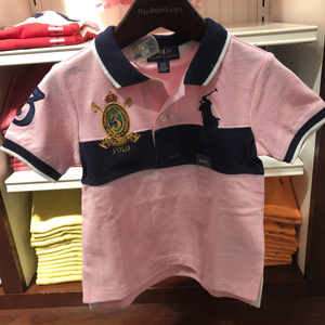 美国采购 Ralph Lauren男童夏大马标Polo衫纯色短袖T恤童装