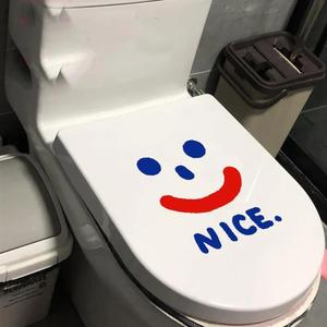创意个性马桶贴可爱笑脸搞笑卫生间马桶盖贴画装饰卡通防水贴纸