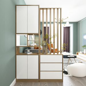 客厅镂空隔断柜进门鞋柜北欧餐厅间厅门柜玄关柜双面屏风现代简约