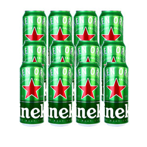 Heineken/喜力啤酒经典拉格黄啤酒12罐国产听装啤酒500ml