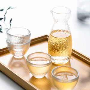 白酒玻璃分酒器白酒杯小酒盅梅子酒酒杯日式清酒酒壶清酒酒杯酒具