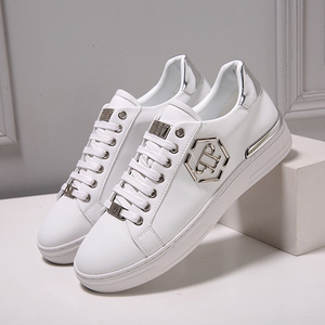 春季2019新款pp男鞋真皮基础小白鞋韩版潮流百搭透气休闲白色板鞋