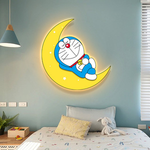 哆啦a梦装饰画儿童房间卧室床头背景墙壁画卡通动漫叮当猫墙挂画