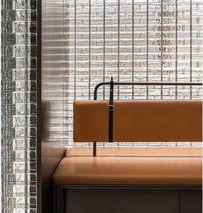 热熔水晶玻璃砖透明方形隔断背景墙吧台园林景观酒店客厅装修玄关