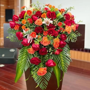 会议桌花讲台花签到鲜花布置生日花艺同城送北京上海深圳广州杭州