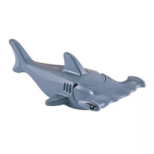 【lego乐高】海洋造景系列 沙蓝锤头鲨 适用于浅海深海鱼缸等场景