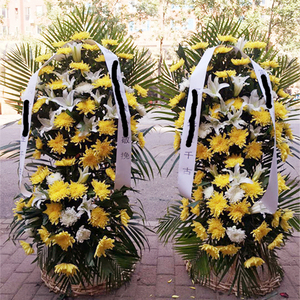 丧事祭奠白事花圈鲜花花篮追悼会葬礼殡仪馆清明扫墓用花天津同城
