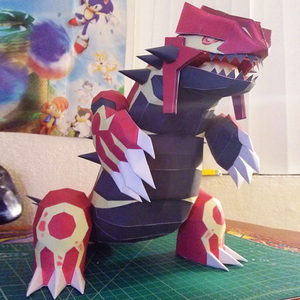 mega固拉顿古拉多手办摆件纸模型口袋妖怪神奇宝贝精灵宝可梦383