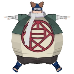 肉弹战车秋道丁次火影忍者3d纸模型diy手工益智玩具手办摆件装饰