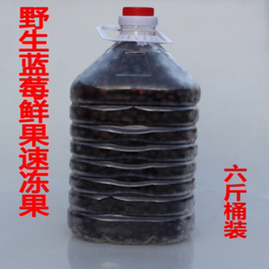 大兴安岭野生蓝莓鲜果速冻果桶装6斤果酱果汁果酒酵素原料原味酸