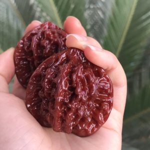 机刷包浆玉化文玩抛光官帽老核桃把玩手把件狮子头包邮保真包邮