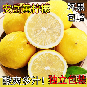 四川安岳黄柠檬新鲜水果奶茶店专用皮薄多汁一级独立包装青柠商用