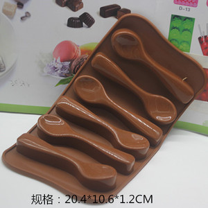 6连勺子形状形状巧克力模 蛋糕模具