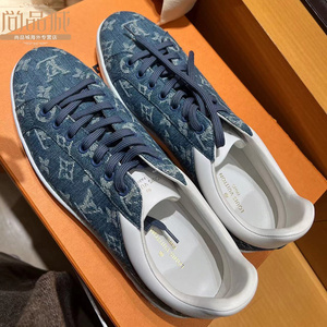 预售尚品城lv/路易威登新款lv男士牛仔布帆布运动鞋1a8qdt