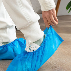 加厚一次性鞋套脚套防滑塑料无纺布防水家用不织布耐磨居家无妨布