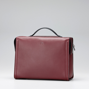 vasto/华斯度男士酒红色手提包旅行包