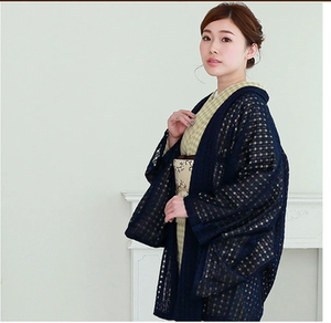 日本和服蕾丝羽织外套女士可系带罩衫传统柔美蕾丝羽织孤品多色