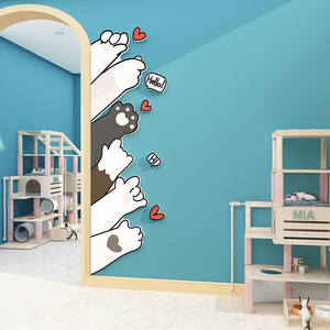 宠物店墙面装饰用品布置软装修狗猫咖舍医院背景贴纸挂画壁纸摆件