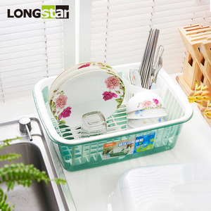 厨房装碗筷餐具收纳盒放碗箱沥水盆碟置物架家用大号塑料碗柜带盖