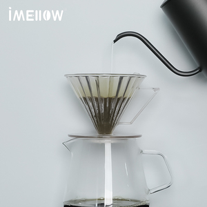 iMellow豪华版手冲咖啡壶套装手摇磨豆机滴漏式咖啡滤杯分享壶