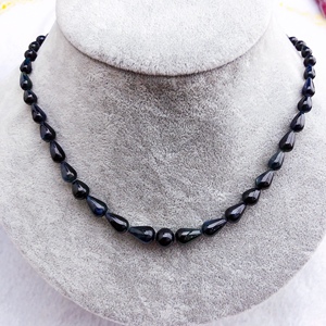 山东昌乐蓝宝石镶嵌水滴塔链项链女士新款专柜正品稳重大气送妈妈