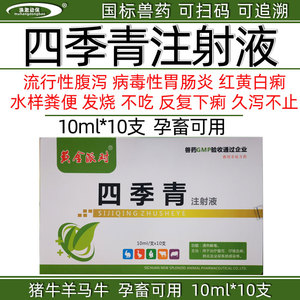 兽药兽用四季青注射液仔猪黄白痢红痢痢疾腹泻消化不良病毒性腹泻