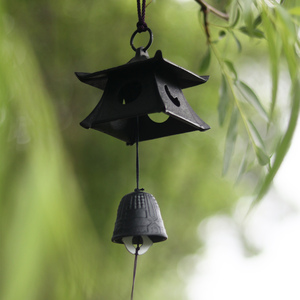 日本原装进口岩铸南部铁器风铃祝福灯笼铃铛解压和风复古门铃挂件
