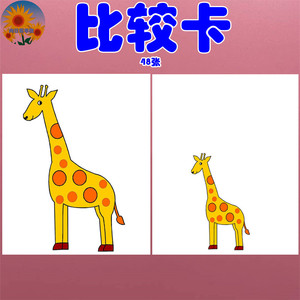 比较卡片 自闭症孤独症aba高矮长短多少粗细儿童康复训练早教教具