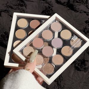 xixi甜圆圈圈蜜语12色眼影盘低饱和度透明盒一盘多色百搭珠光哑光