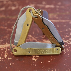 老式平南小刀锋利高硬度锻打铜柄折叠刀不锈钢户外水果刀削皮随身