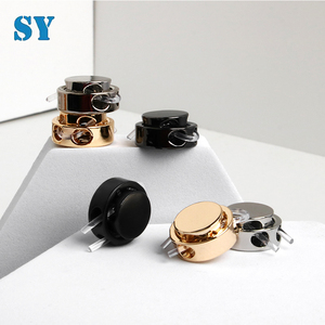 金属弹簧扣上衣下摆抽绳锁扣可调节松紧扣卡扣裤脚纽扣服装辅料