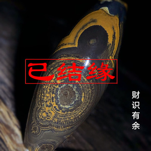 锦鲤六眼天珠圆满经文眼6连眼九眼石页岩蒙天珠天眼玛瑙天然项链