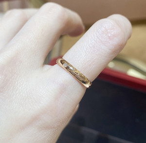 正品cartier 卡地亚戒指 1895素圈经典18k金 男女情侣款对戒婚戒