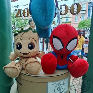 香港迪士尼乐园布玩偶娃娃蜘蛛侠格鲁特卡通Q版可爱毛绒公仔